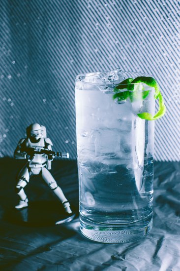 "The First Order Stormtrooper" - The First Order Stormtrooper is reporting for duty with a classic cocktail that’ll knock you right out of your boots. 1.5 oz G'Vine Floraison Gin Fever-Tree Tonic Water Fill a large glass with ice. Pour G'Vine and top with tonic water.